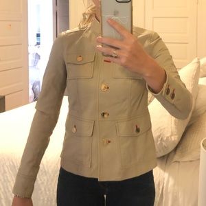 Tory Burch Tan/Beige Genuine Leather Jacket - Sz 0